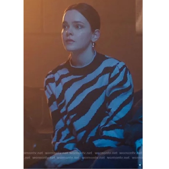 ⏰ Who What Wear x Target Zebra Stripe Crewneck Sweater in Black & Orchid NWT - Picture 2 of 9